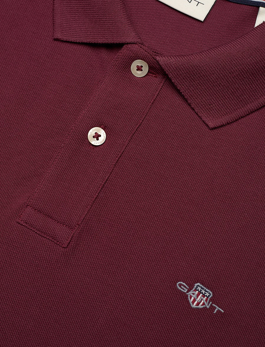 Gant - SHIELD LOGO SS POLO - kortärmade pikéer - wine red - 2