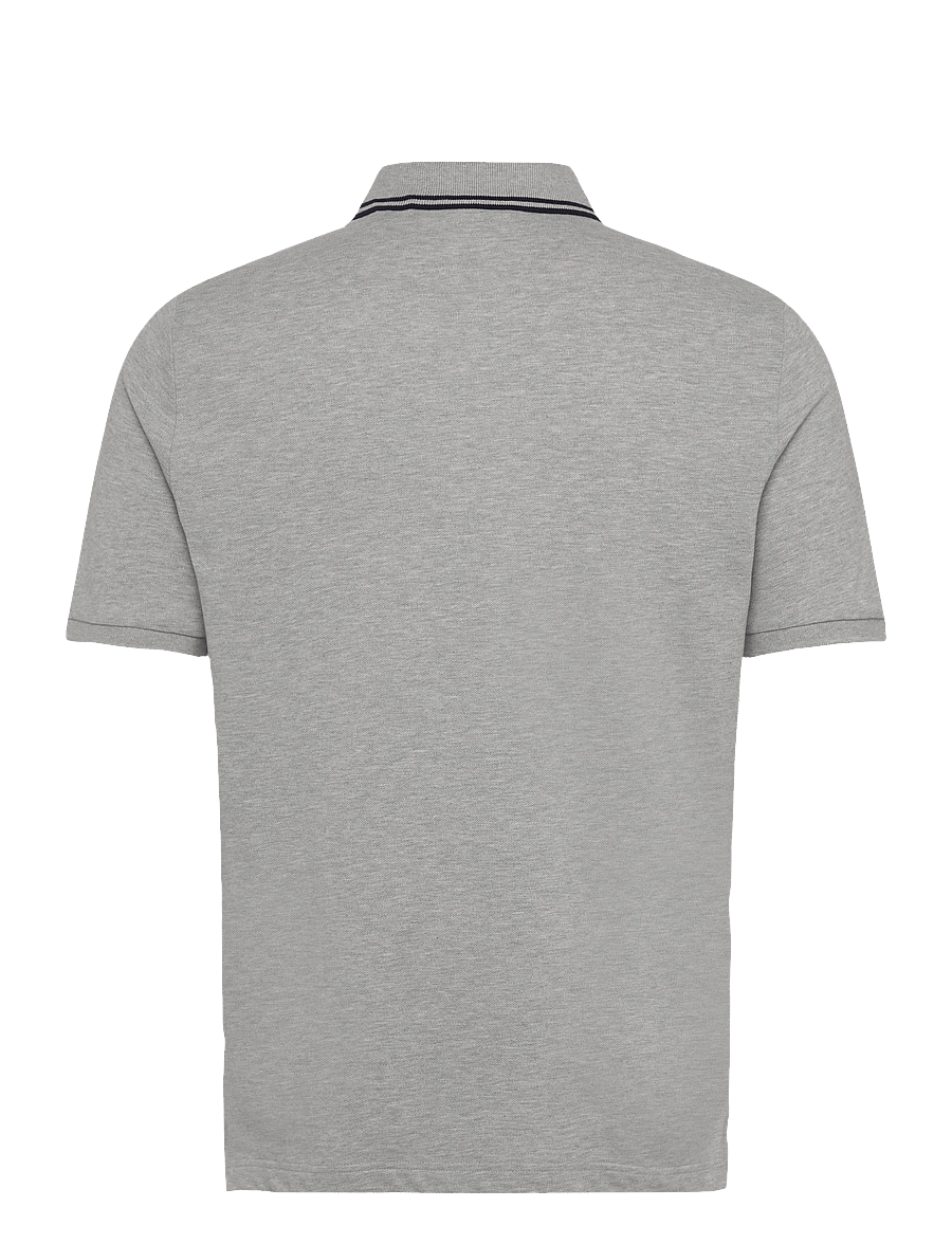 Gant - TIPPING COLLAR SS POLO - short-sleeved polos - light grey melange - 1