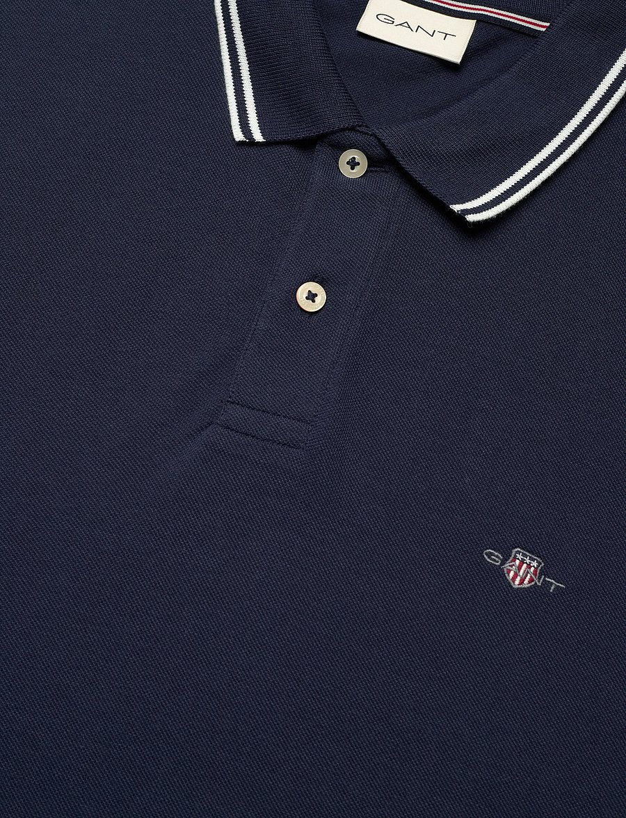 Gant - TIPPING COLLAR SS POLO - short-sleeved polos - marine - 2