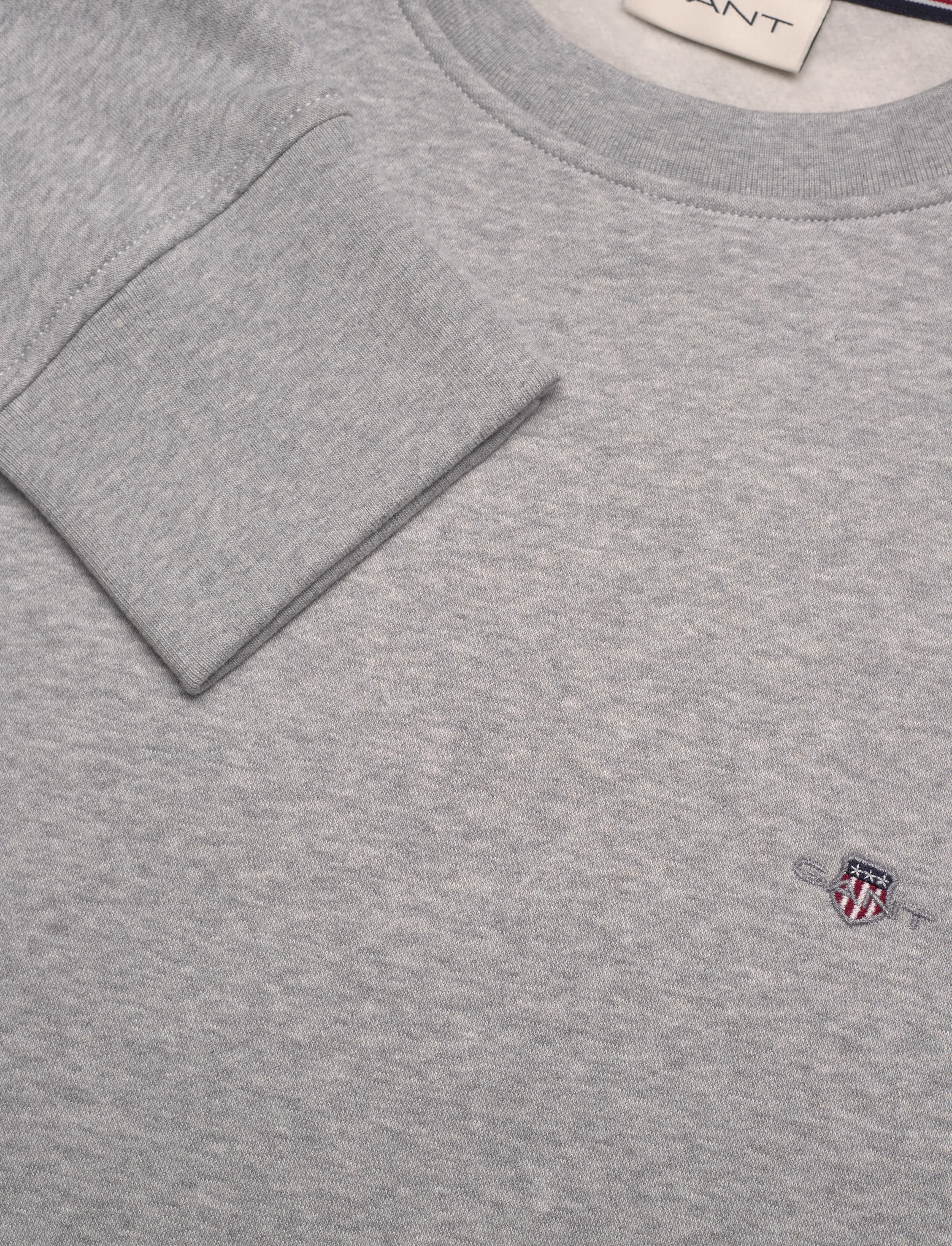 Gant - SHIELD LOGO CNECK - dressipluusid - light grey melange - 2