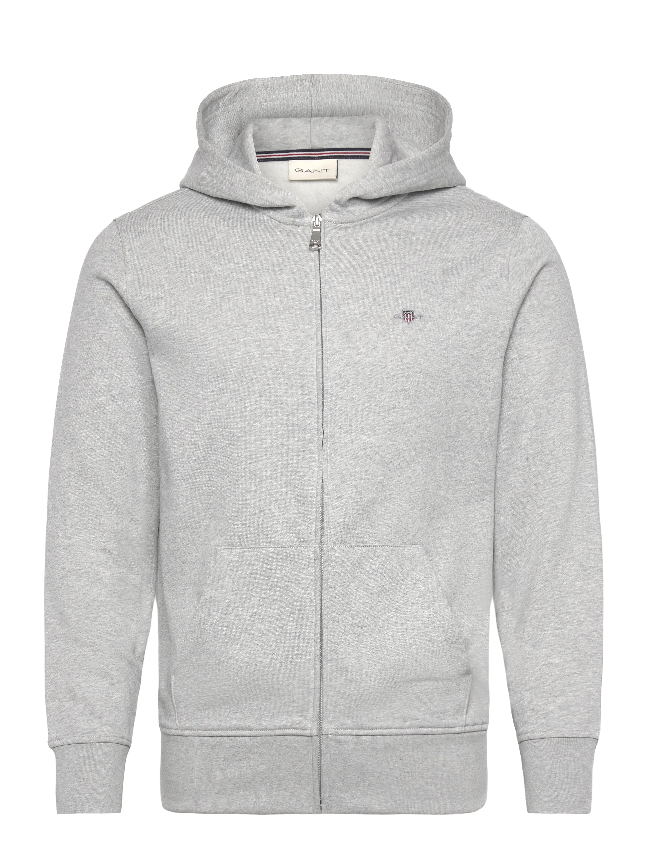 GANT SHIELD LOGO ZIP HOODIE - Kleidung - LIGHT GREY MELANGE / grey