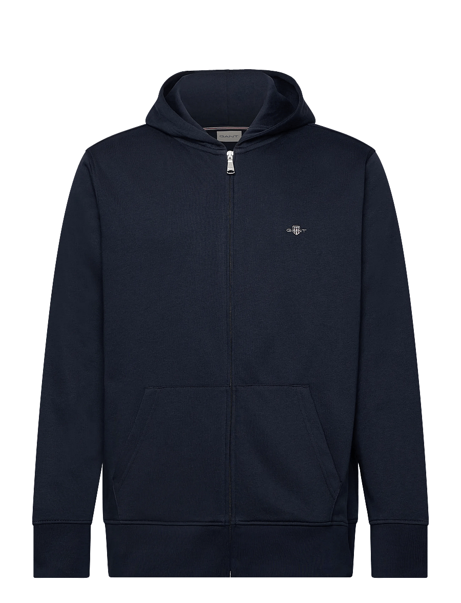 Gant - SHIELD LOGO ZIP HOODIE - kapuzenpullover - marine - 0