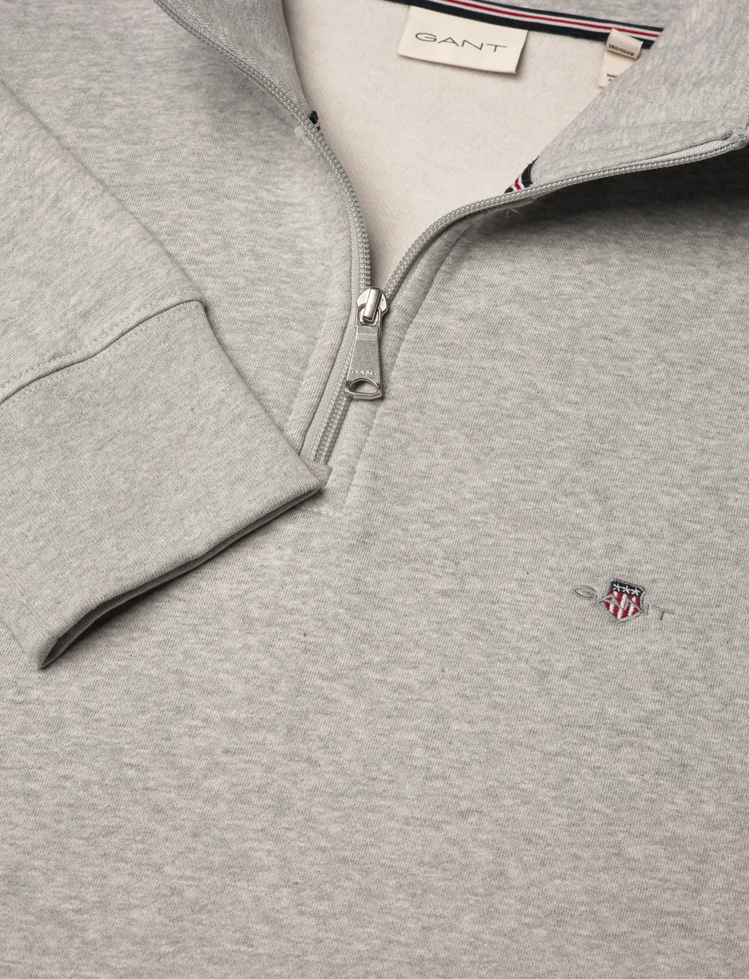 Gant - SHIELD LOGO HALF ZIP SWEAT - sweatshirts - light grey melange - 2