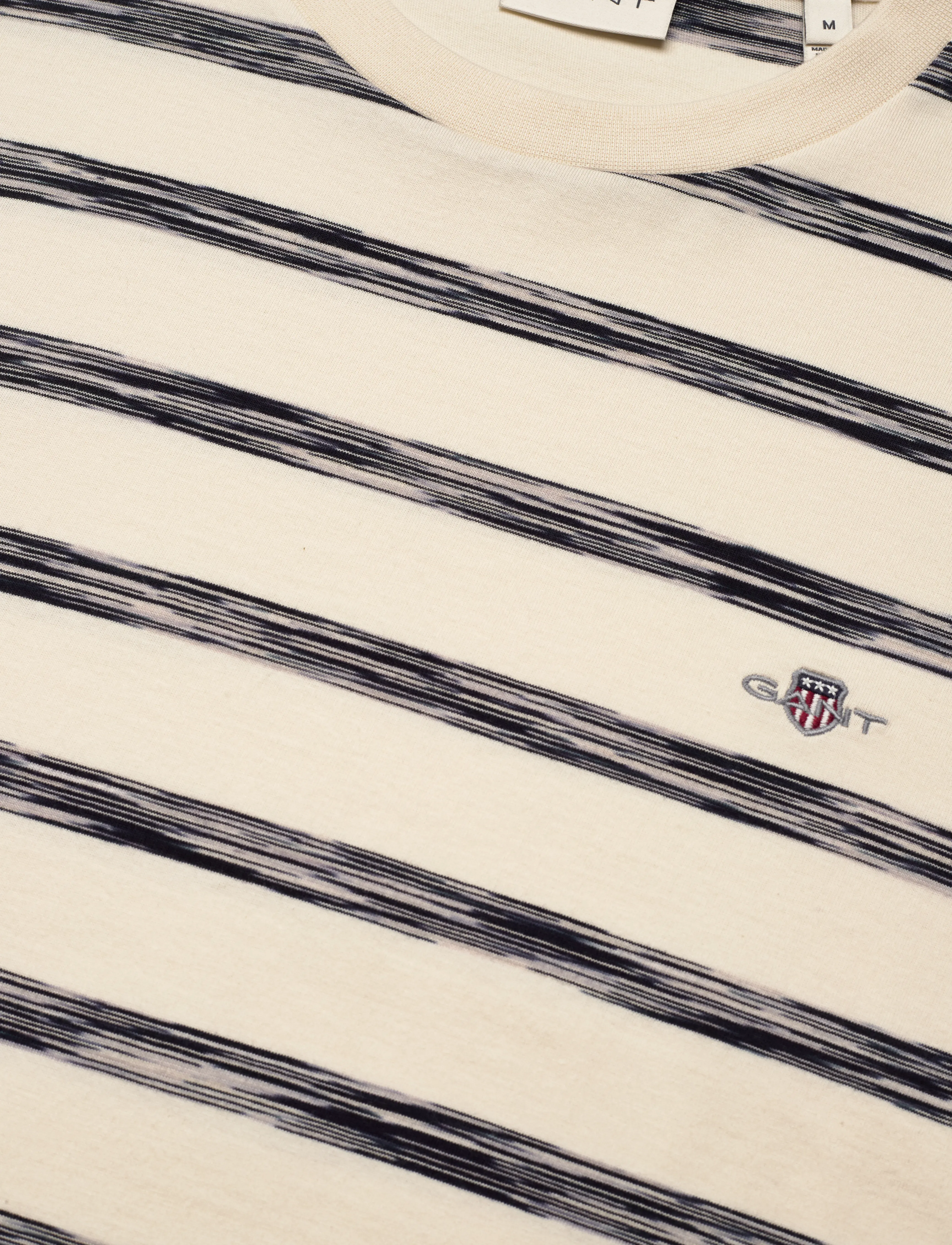 Gant - STRIPED SS T-SHIRT - cream - 2