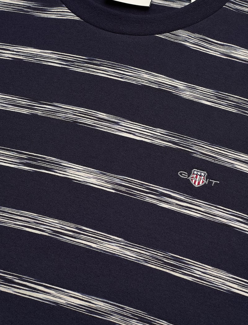GANT - STRIPED SS T-SHIRT - kurzärmelig - evening blue - 2