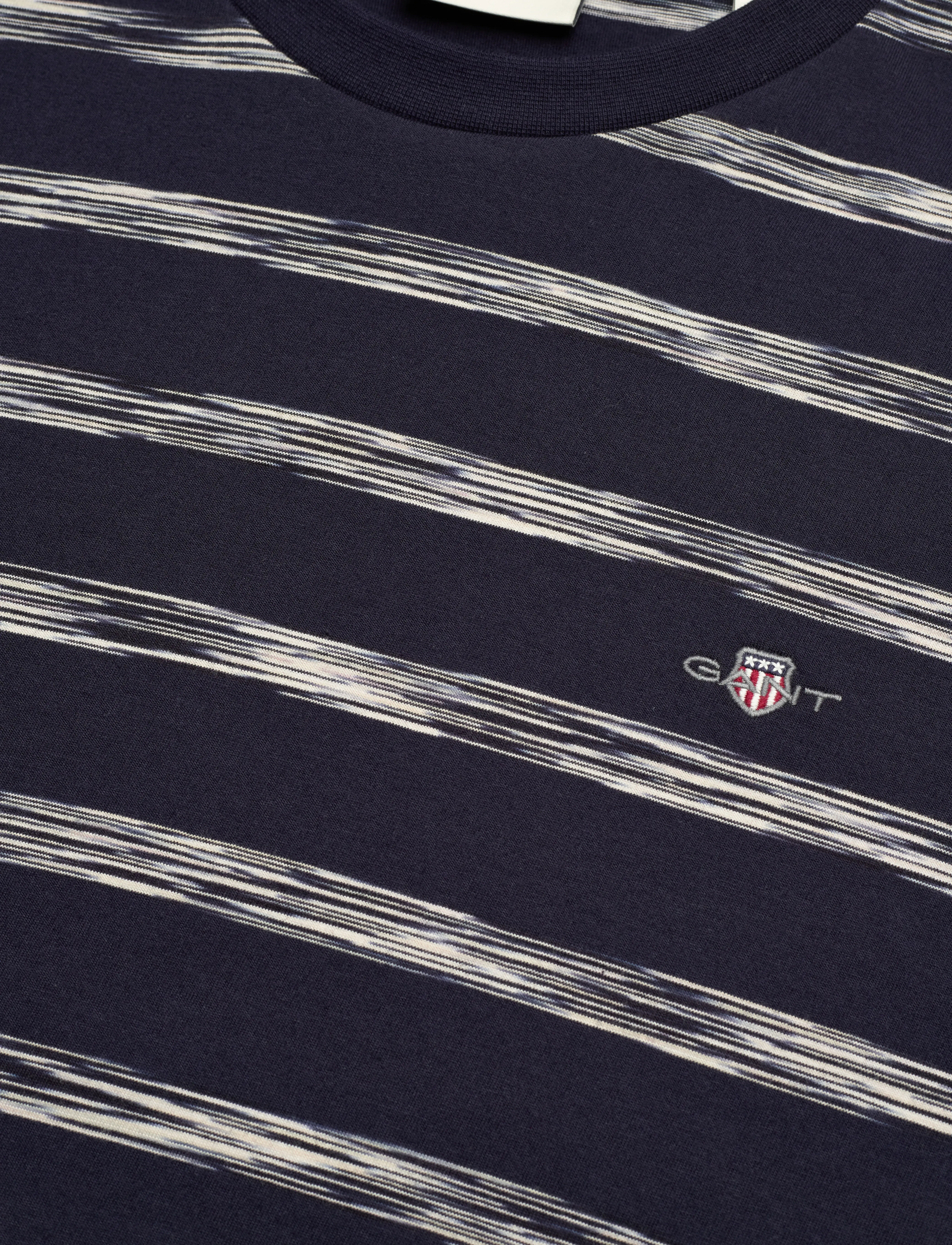 Gant - STRIPED SS T-SHIRT - evening blue - 2