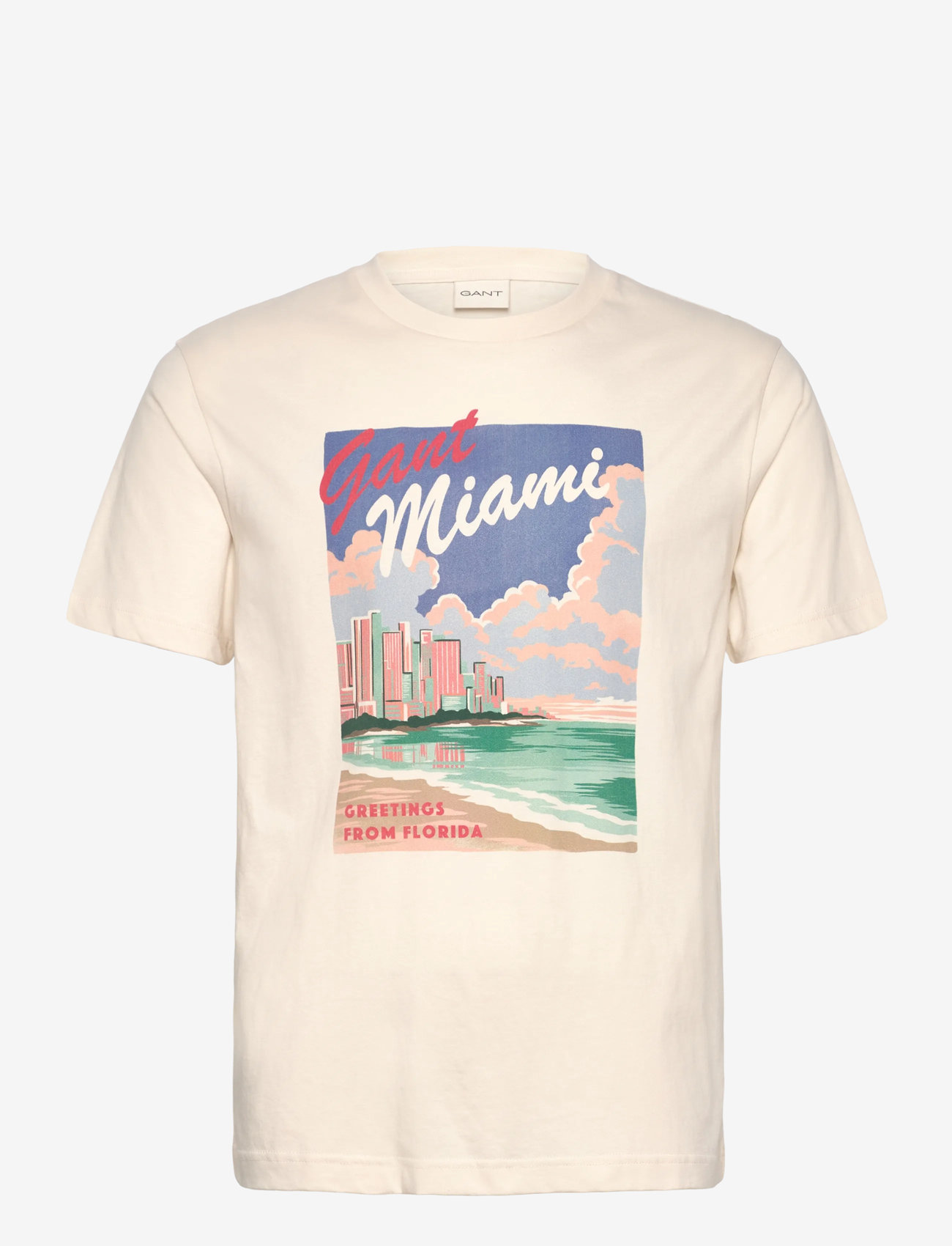 Gant - GRAPHIC T-SHIRT - cream - 0