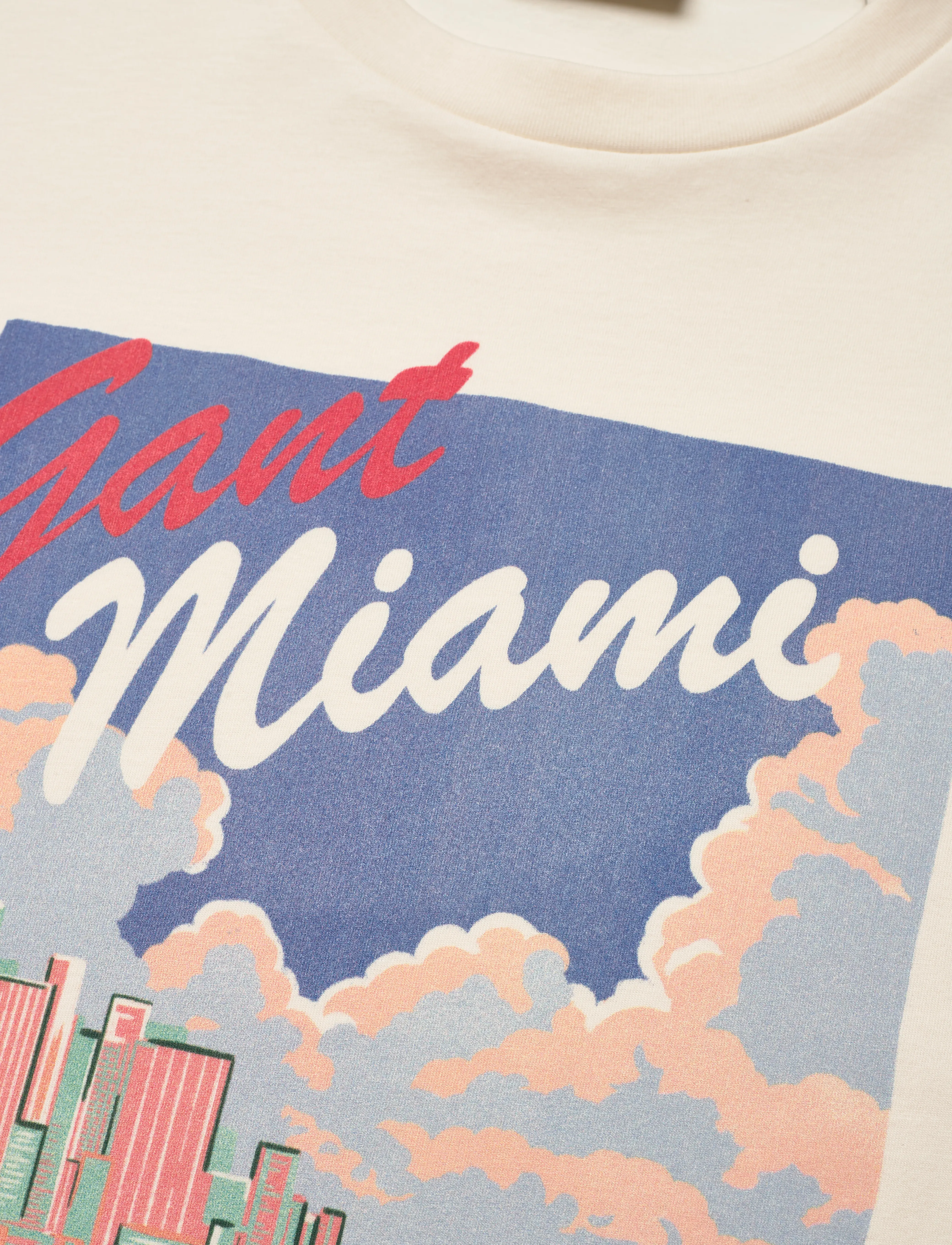 Gant - GRAPHIC T-SHIRT - cream - 2