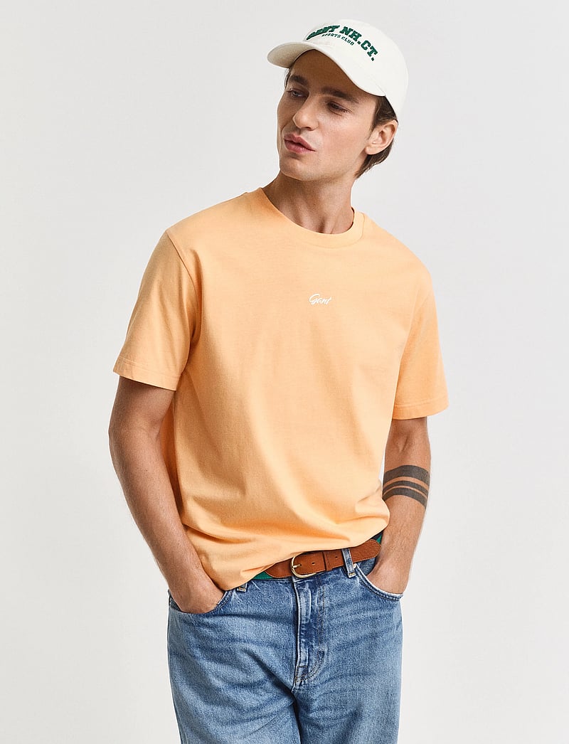 GANT - SMALL GRAPHIC T-SHIRT - kurzärmelig - peachy orange - 0