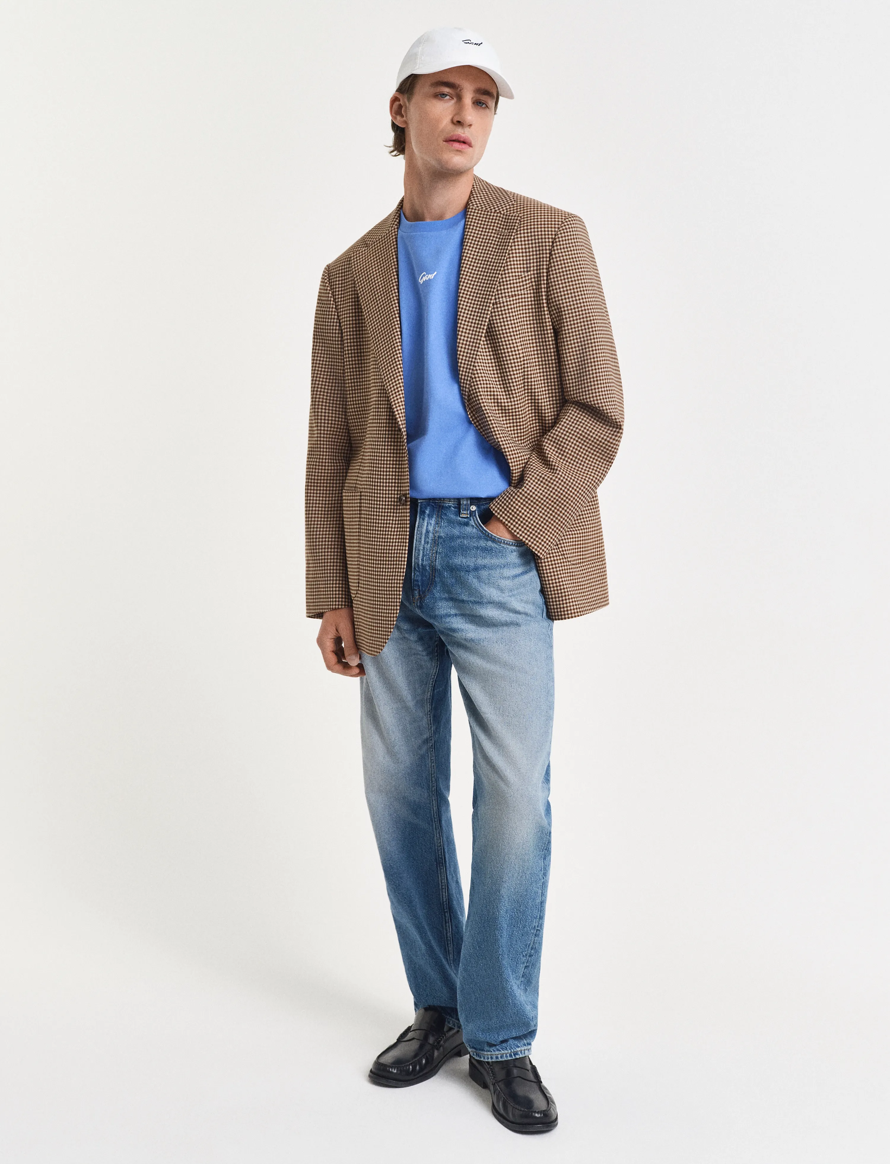 Gant - SMALL GRAPHIC T-SHIRT - krótki rękaw - perfect blue - 5
