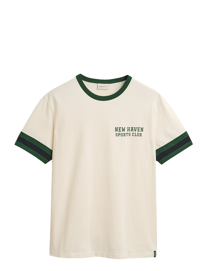 GANT - GRAPHIC T-SHIRT - kortærmede t-shirts - cream - 1