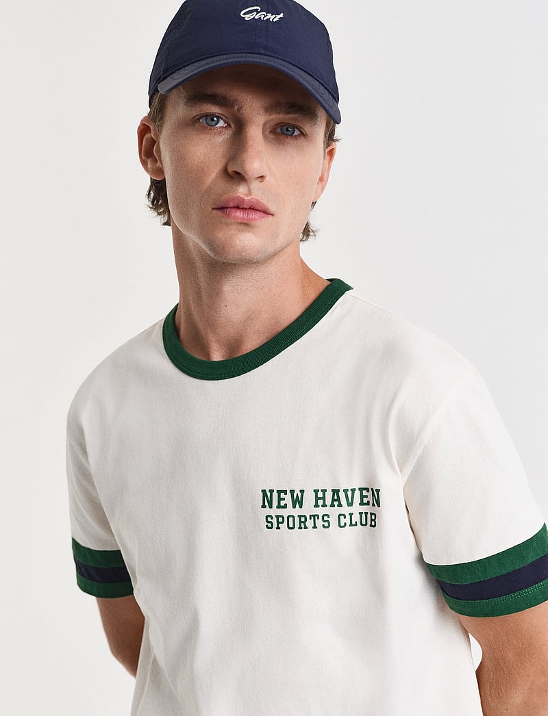 GANT - GRAPHIC T-SHIRT - kortærmede t-shirts - cream - 3