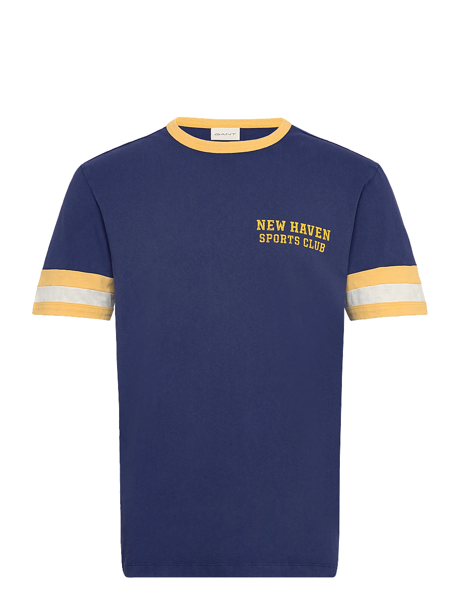Gant - GRAPHIC T-SHIRT - kurzärmelig - rich navy - 0
