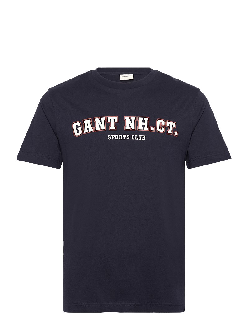 GANT - GRAPHIC SS T-SHIRT - kortærmede t-shirts - evening blue - 0