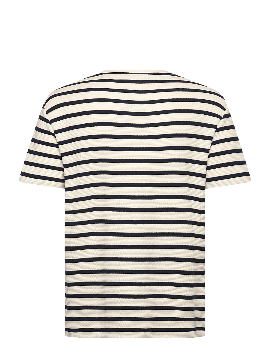 Gant - WAFFLE STRIPE SS T-SHIRT - cream - 1
