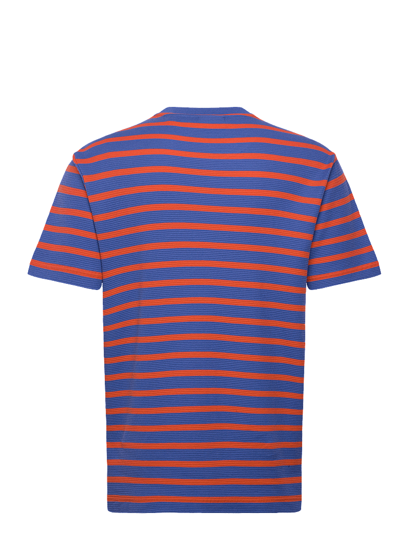 GANT - WAFFLE STRIPE SS T-SHIRT - kortärmade t-shirts - rich blue - 2
