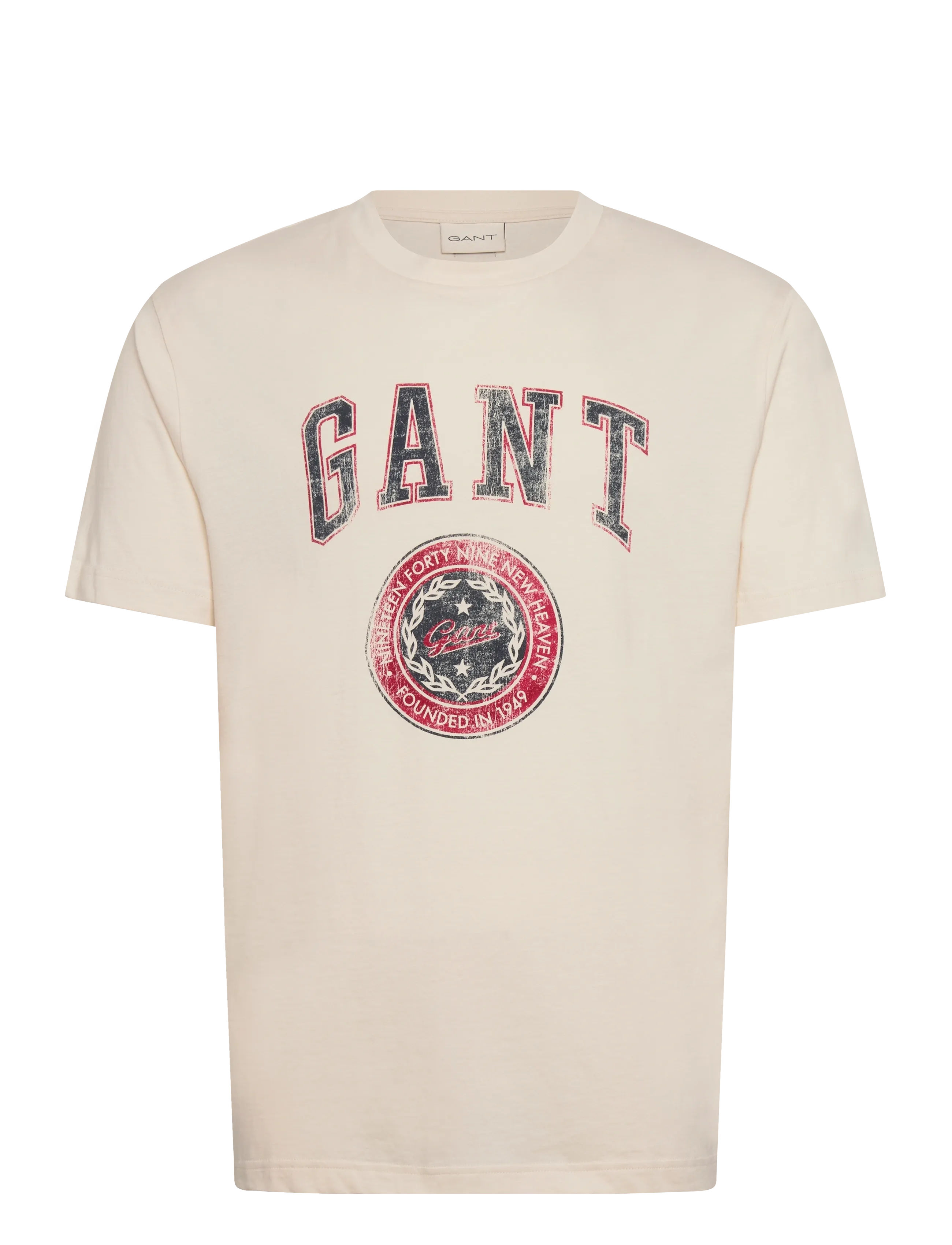 GANT GRAPHIC SS T-SHIRT - Preppy - CREAM / cream