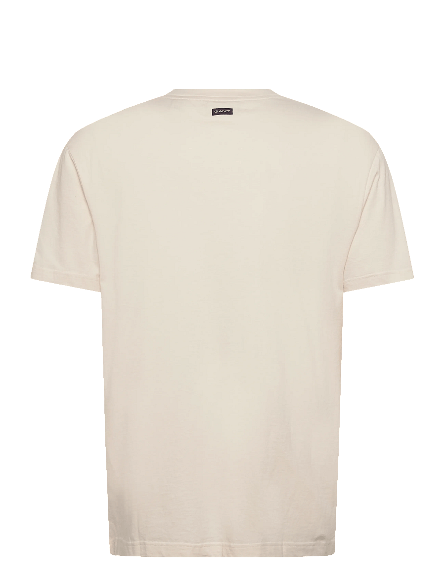 Gant - GRAPHIC SS T-SHIRT - kortærmede t-shirts - cream - 1