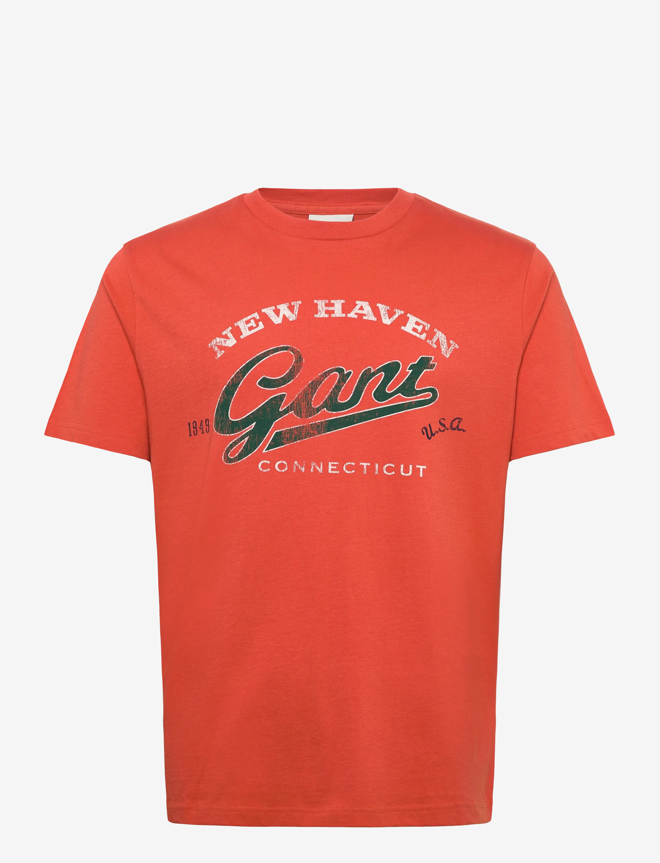 GANT - GRAPHIC SS T-SHIRT - kortärmade t-shirts - deep orange - 0
