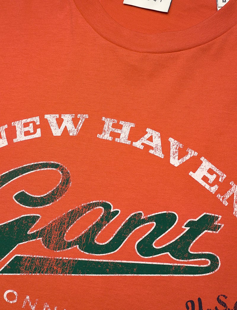 GANT - GRAPHIC SS T-SHIRT - kortärmade t-shirts - deep orange - 2