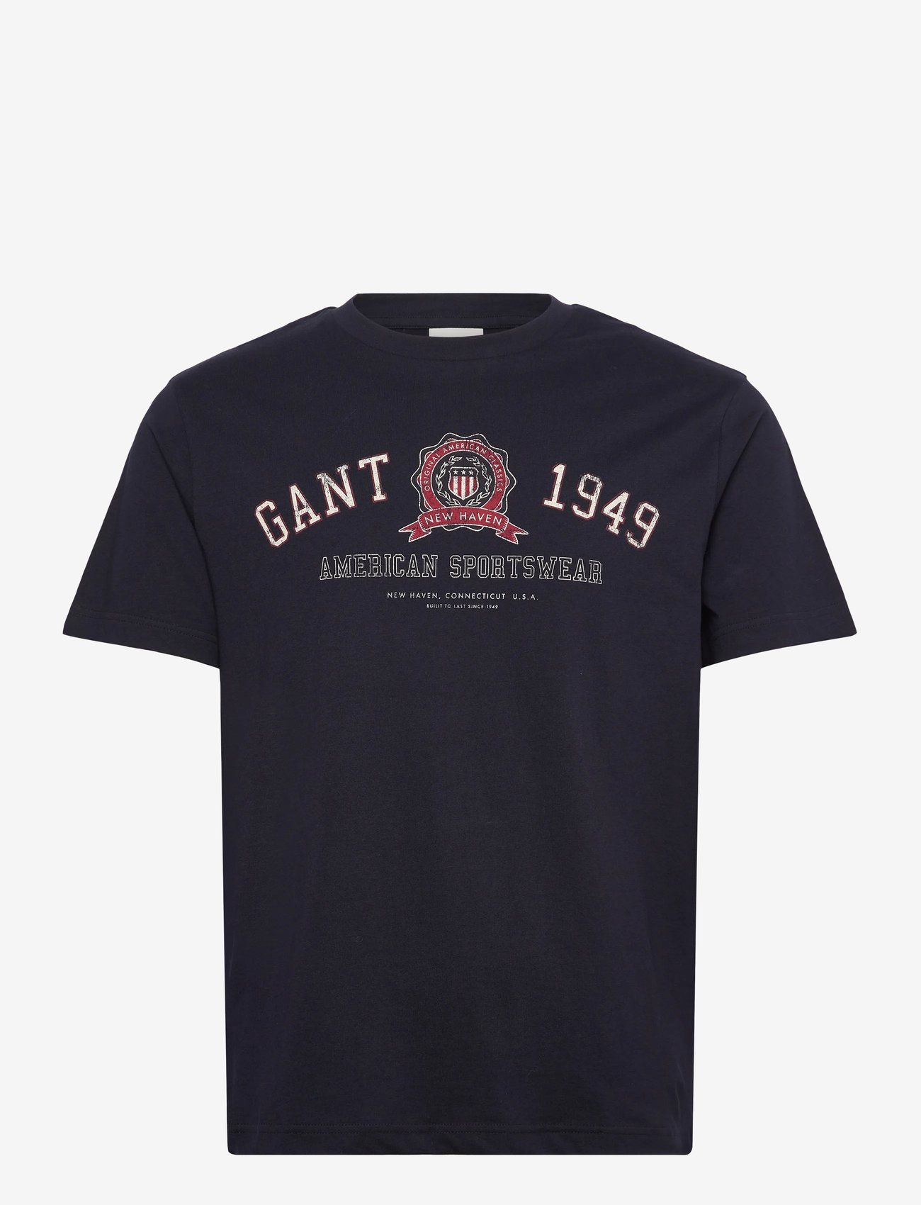 GANT - GRAPHIC SS T-SHIRT - short-sleeved t-shirts - evening blue - 0