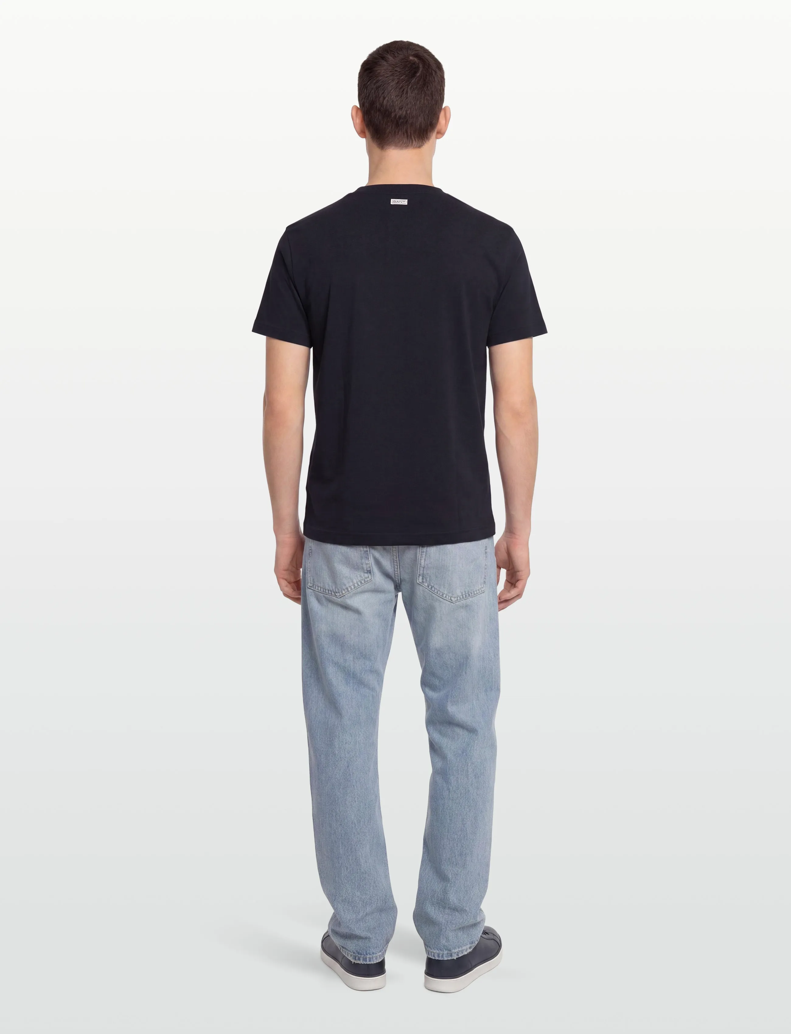 Gant - GRAPHIC SS T-SHIRT - kortärmade t-shirts - evening blue - 4