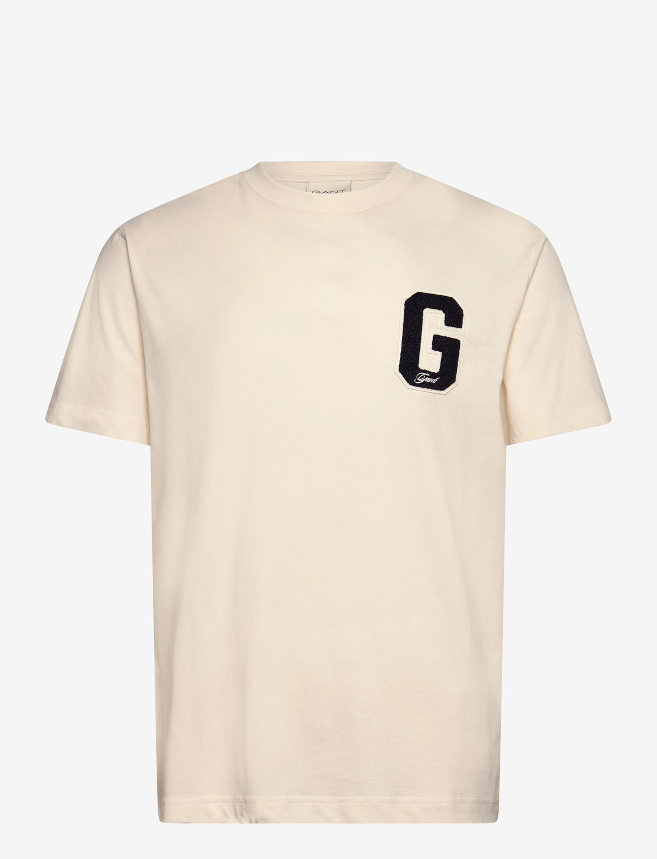 GANT - G BADGE SS T-SHIRT - kurzärmelig - cream - 0