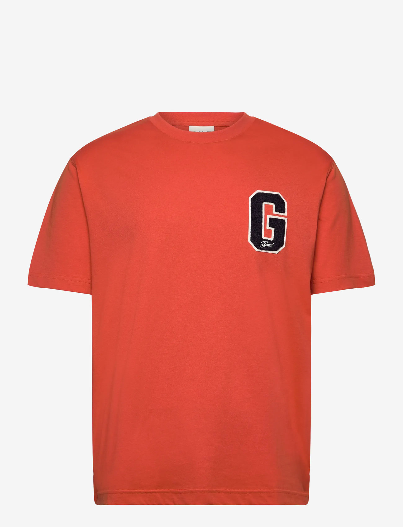 GANT - G BADGE SS T-SHIRT - kortärmade t-shirts - deep orange - 0