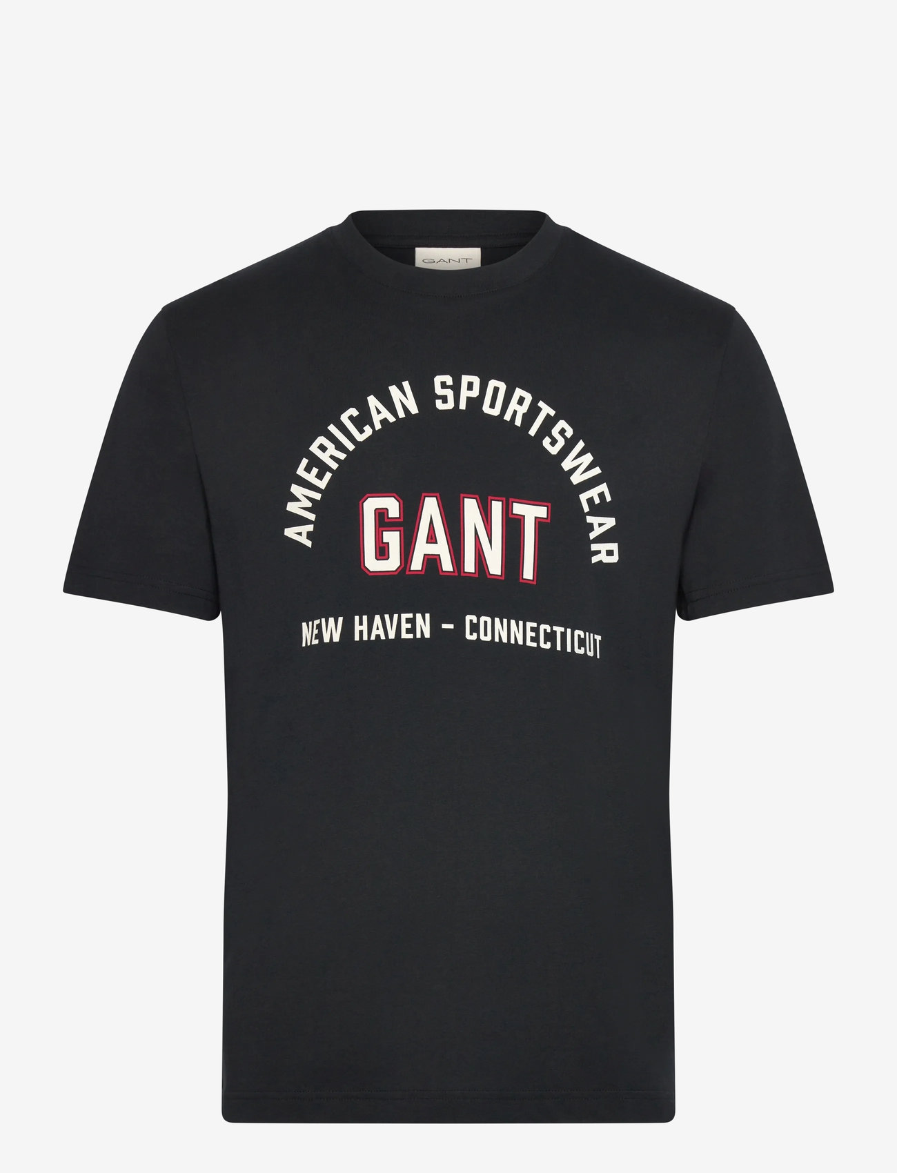 GANT - PRINTED GRAPHIC SS T-SHIRT - herbstliche kleidung - black - 0