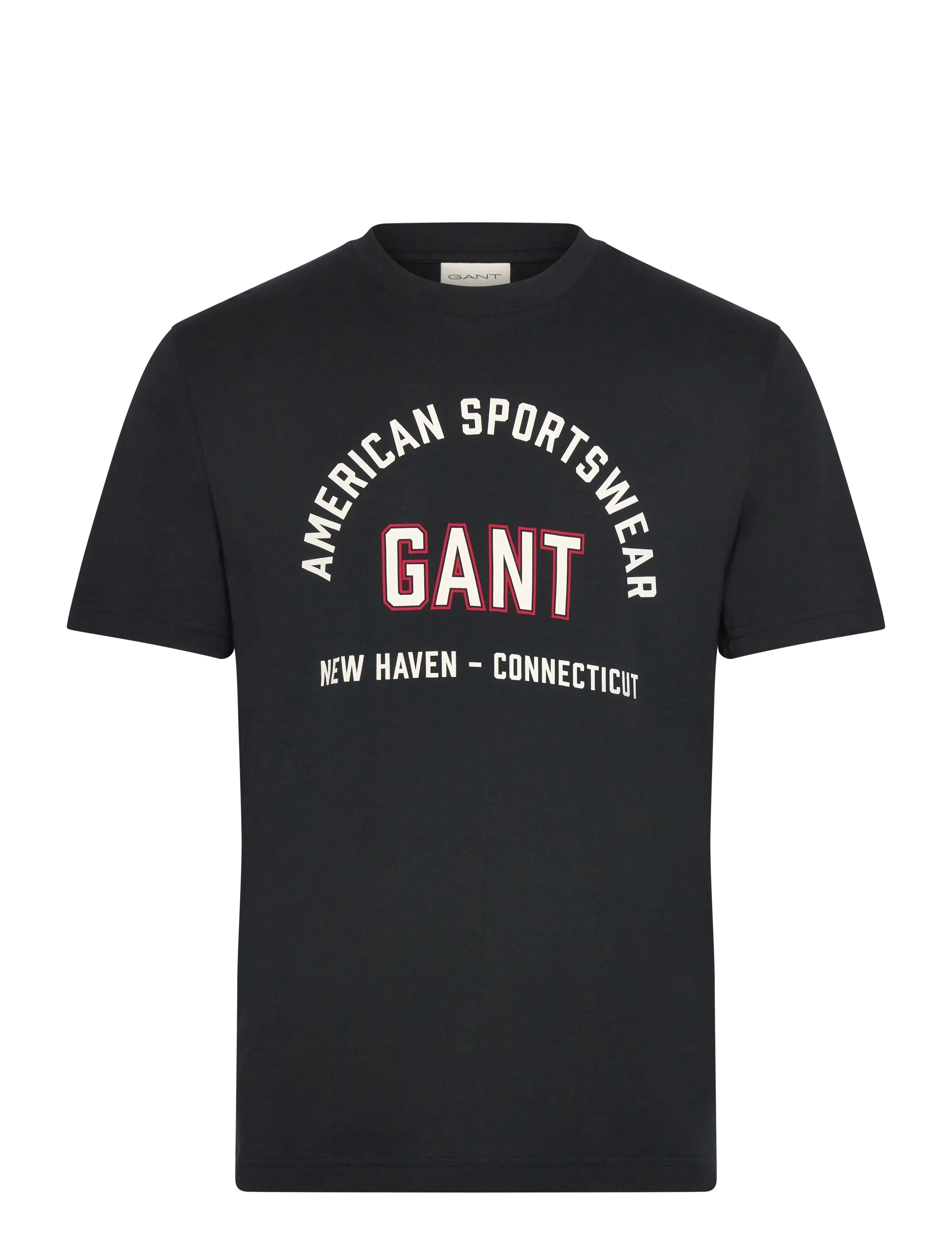 Gant PRINTED GRAPHIC SS T-SHIRT - Gant - BLACK / black