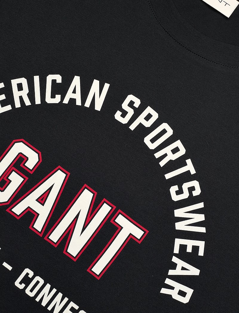 GANT - PRINTED GRAPHIC SS T-SHIRT - kortærmede t-shirts - black - 2