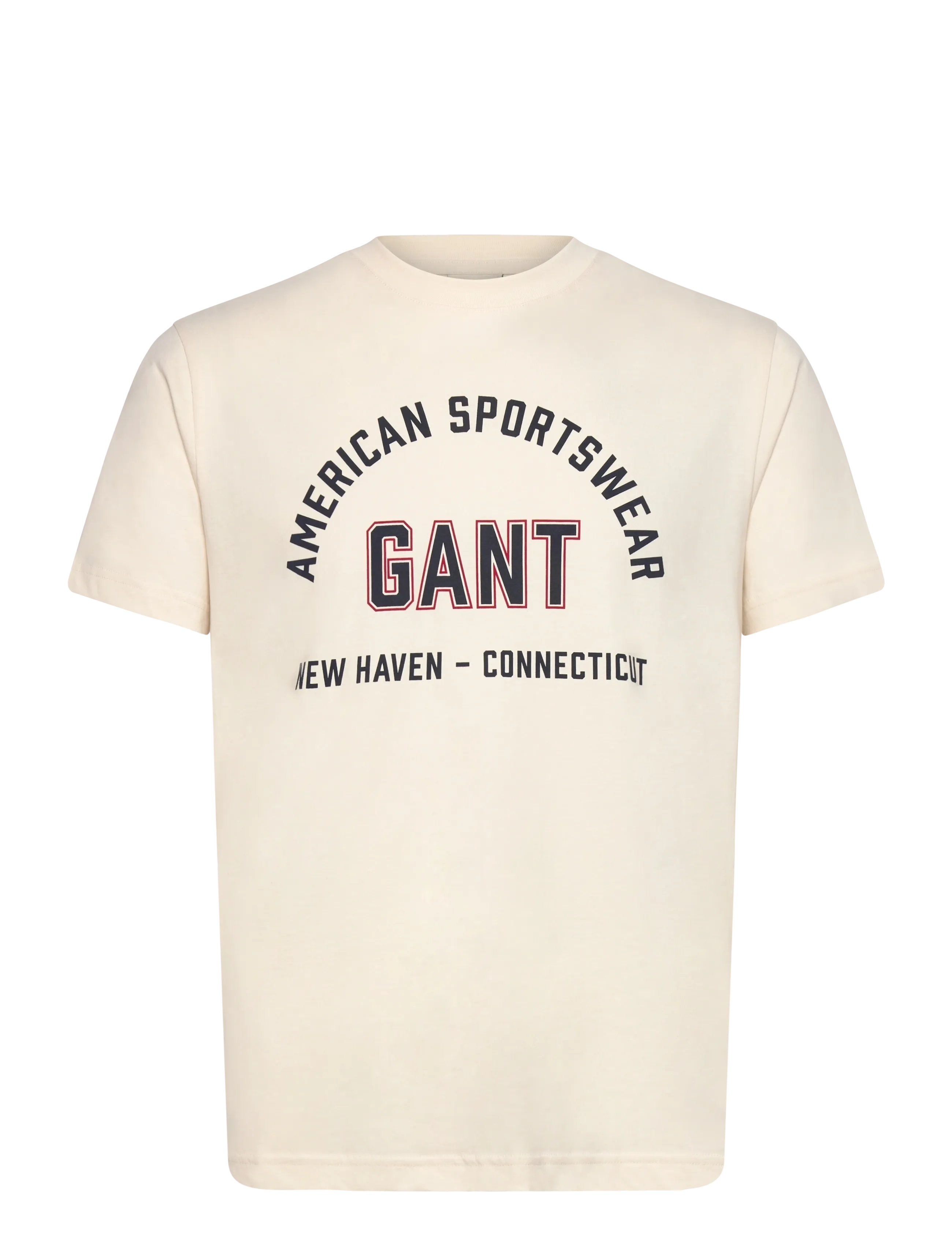 GANT PRINTED GRAPHIC SS T-SHIRT - T-Shirts - CREAM / cream