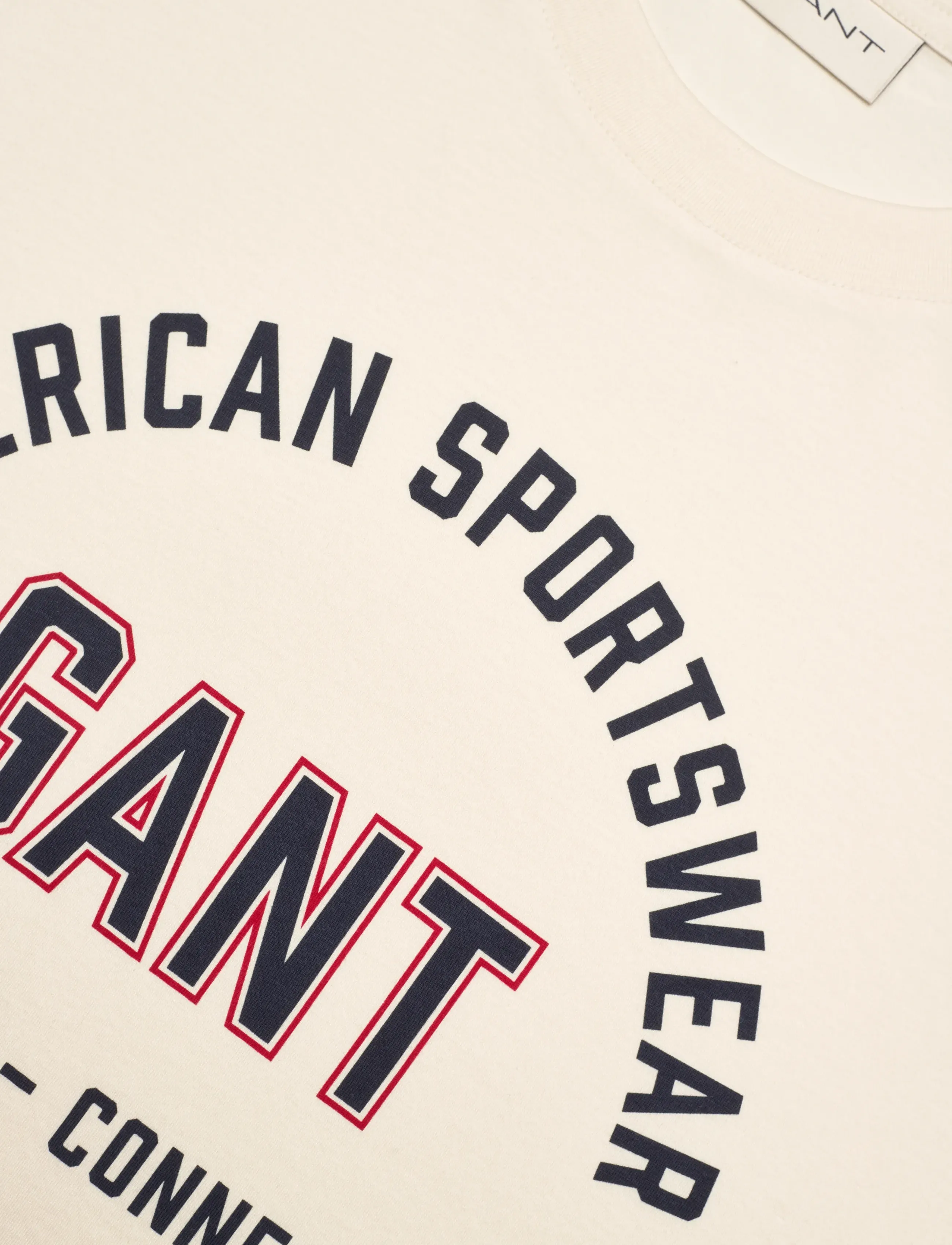 Gant - PRINTED GRAPHIC SS T-SHIRT - t-shirts à manches courtes - cream - 2