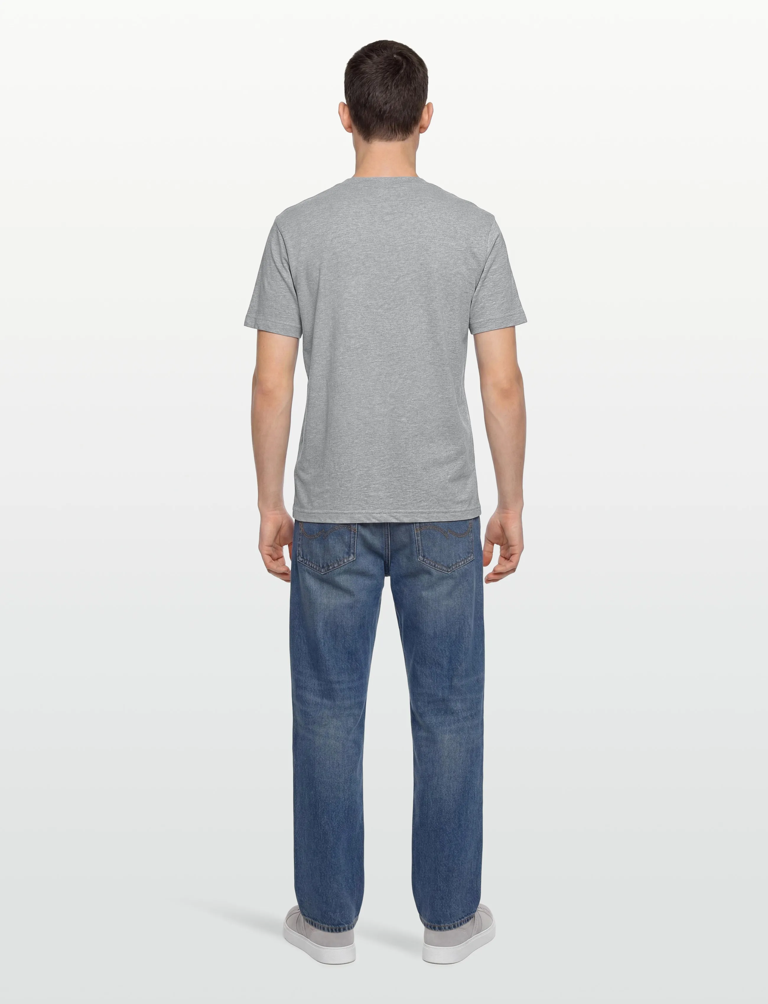 Gant - PRINTED GRAPHIC SS T-SHIRT - laveste priser - grey melange - 4