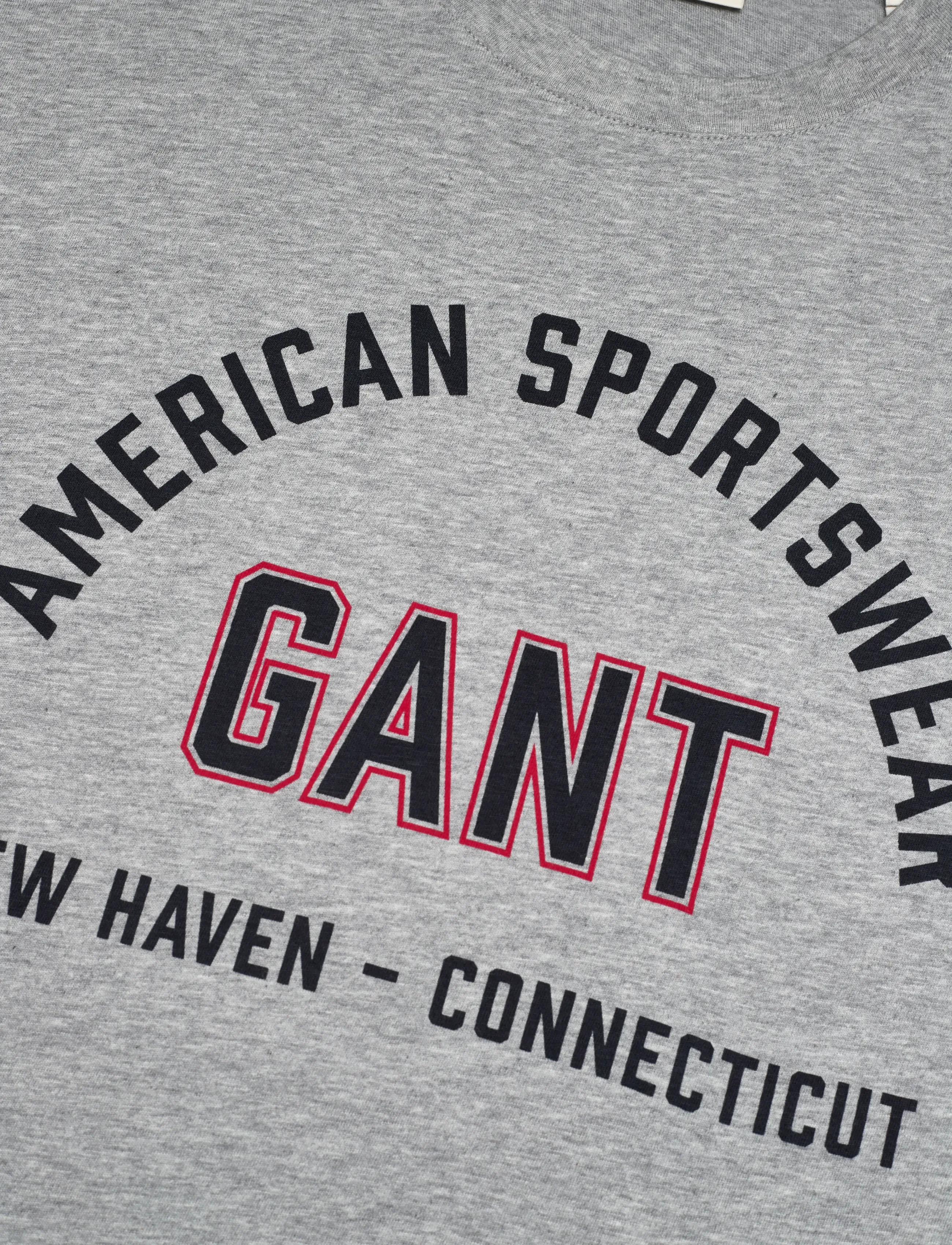 Gant - PRINTED GRAPHIC SS T-SHIRT - lühikeste varrukatega t-särgid - grey melange - 2