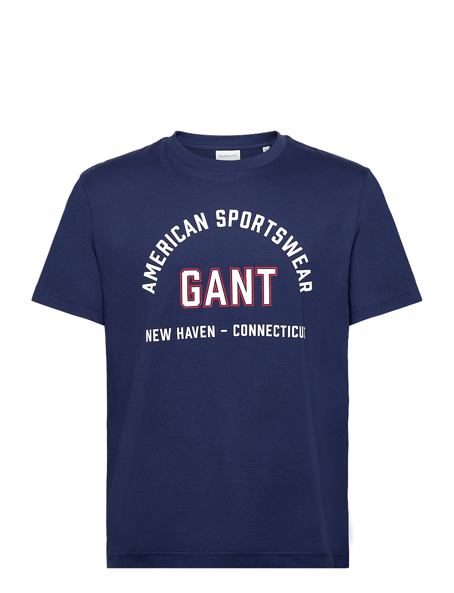 Gant - PRINTED GRAPHIC SS T-SHIRT - t-shirts à manches courtes - persian blue - 0