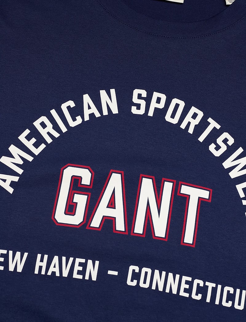 GANT - PRINTED GRAPHIC SS T-SHIRT - kortärmade t-shirts - persian blue - 2