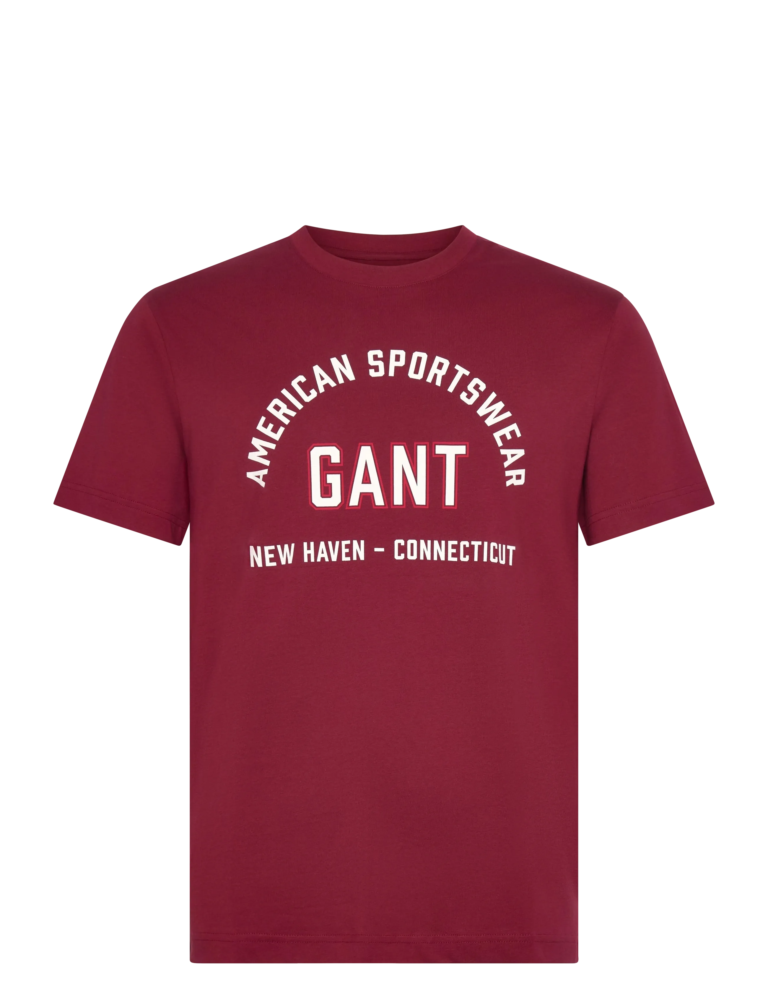 GANT PRINTED GRAPHIC SS T-SHIRT - T-Shirts - PLUMPED RED / red