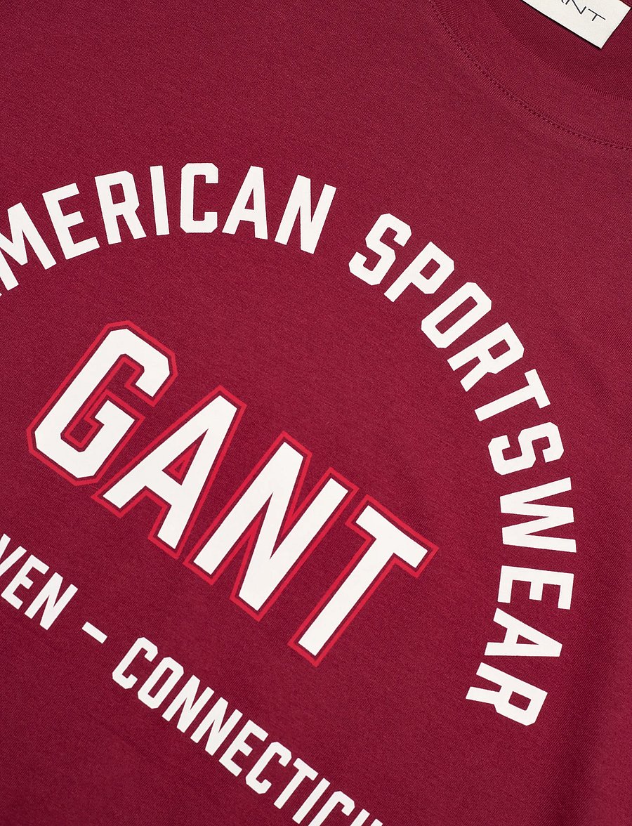 Gant - PRINTED GRAPHIC SS T-SHIRT - kortærmede t-shirts - plumped red - 2