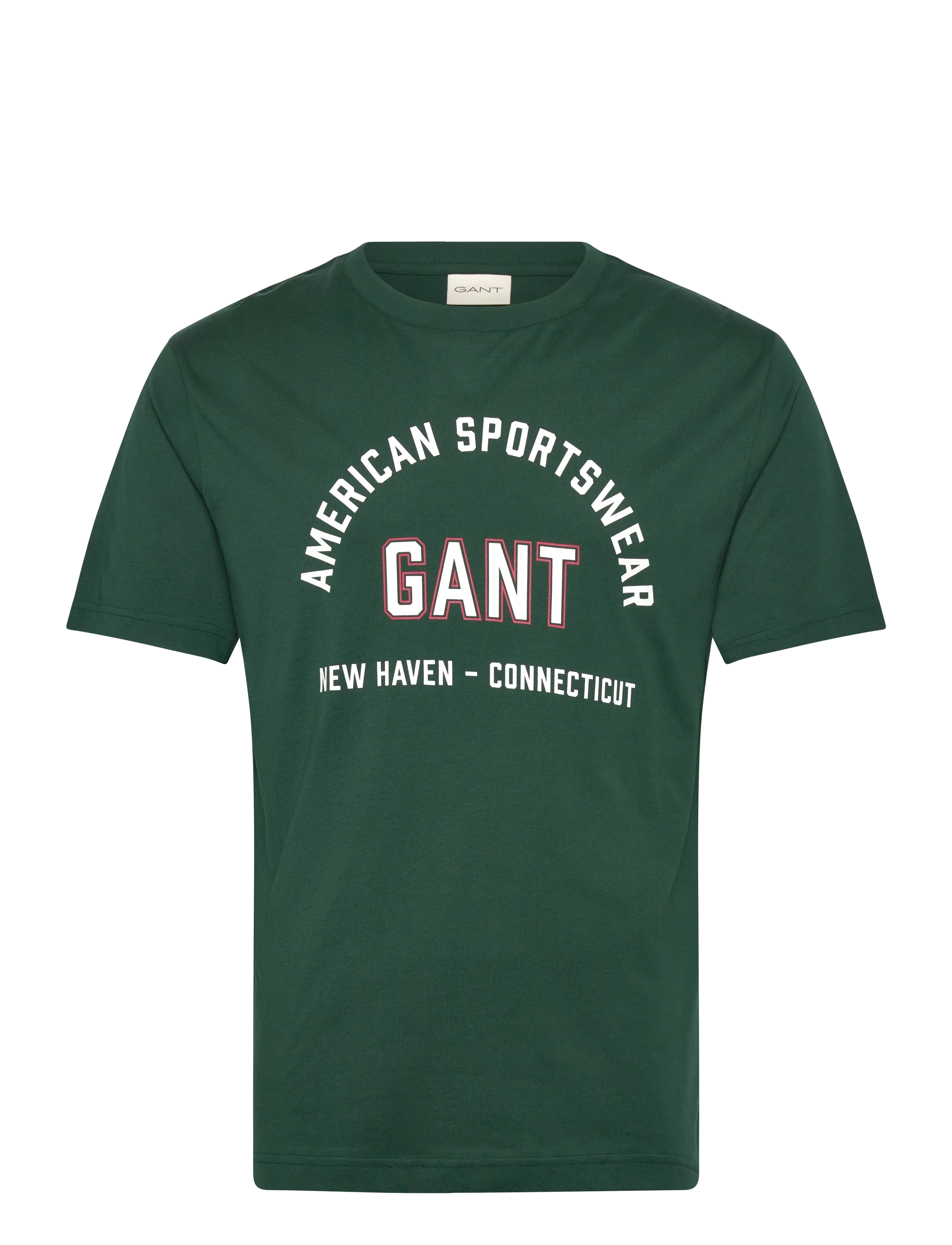 GANT PRINTED GRAPHIC SS T-SHIRT - T-Shirts - TARTAN GREEN / green