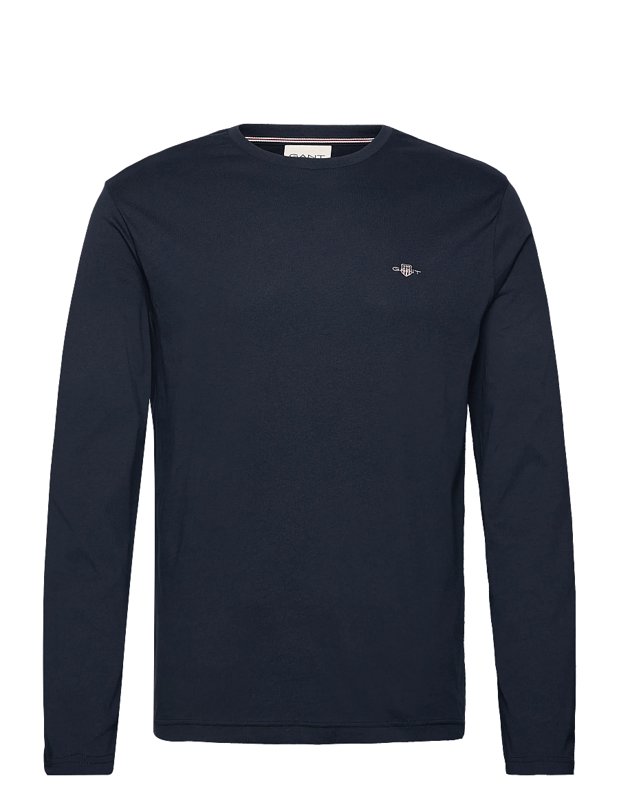 Gant - SHIELD LOGO LS T-SHIRT - nach anlass kaufen - marine - 0