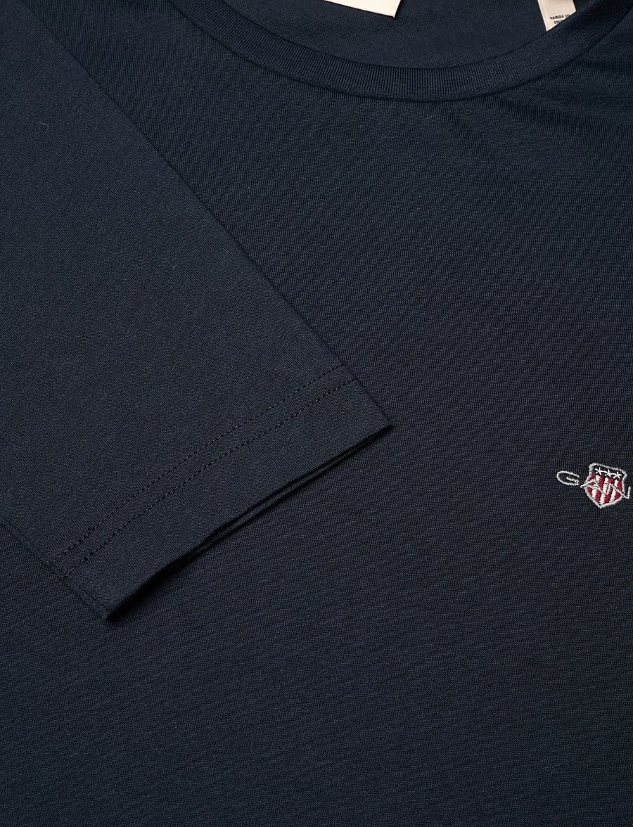 Gant - SHIELD LOGO LS T-SHIRT - nach anlass kaufen - marine - 2