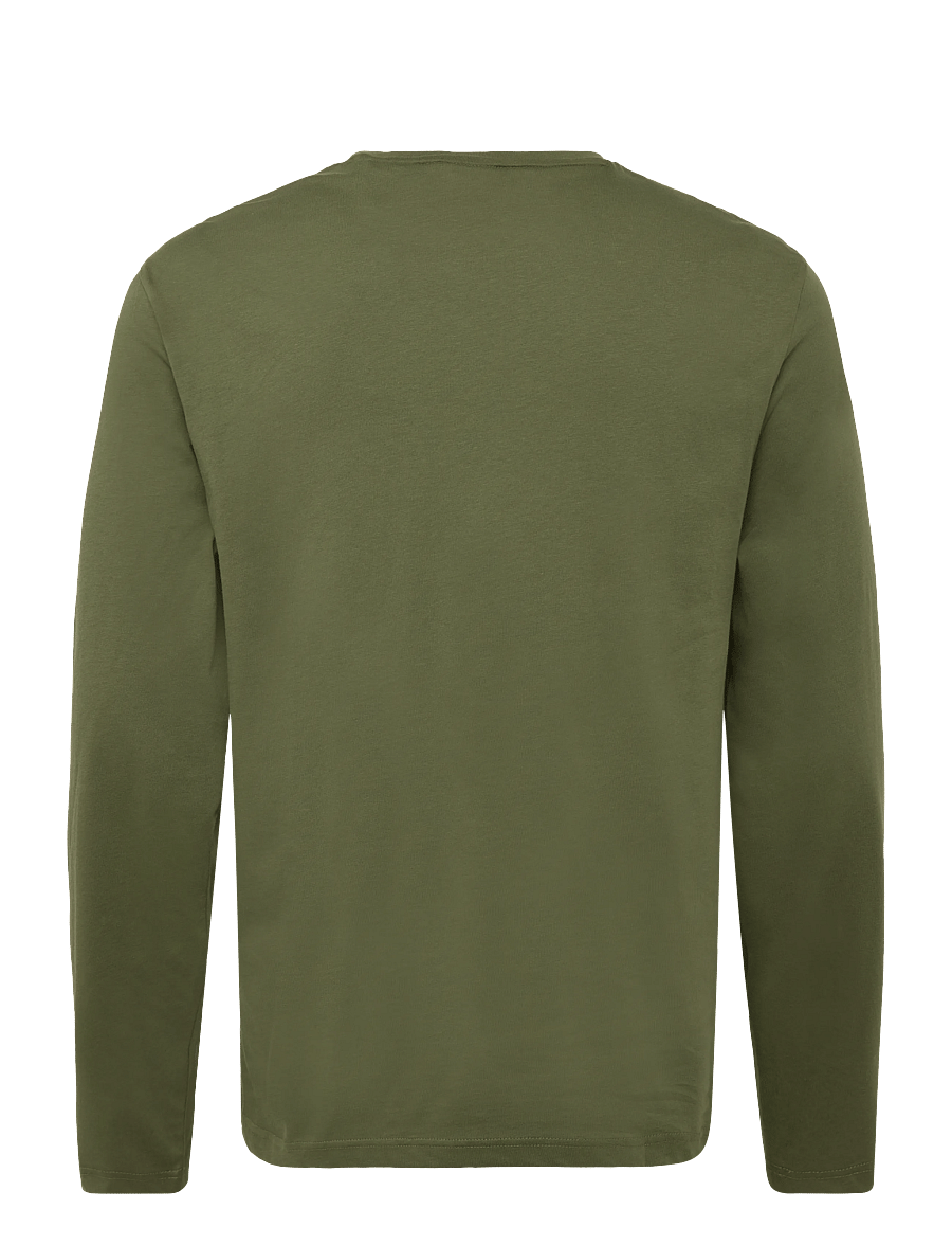 Gant - SHIELD LOGO LS T-SHIRT - langärmelige t-shirts - moss green - 1