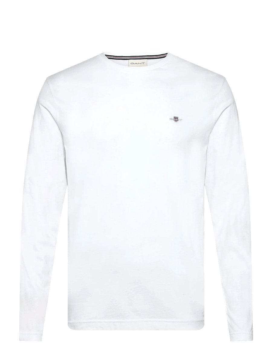 Gant - SHIELD LOGO LS T-SHIRT - pikkade varrukatega t-särgid - white - 0