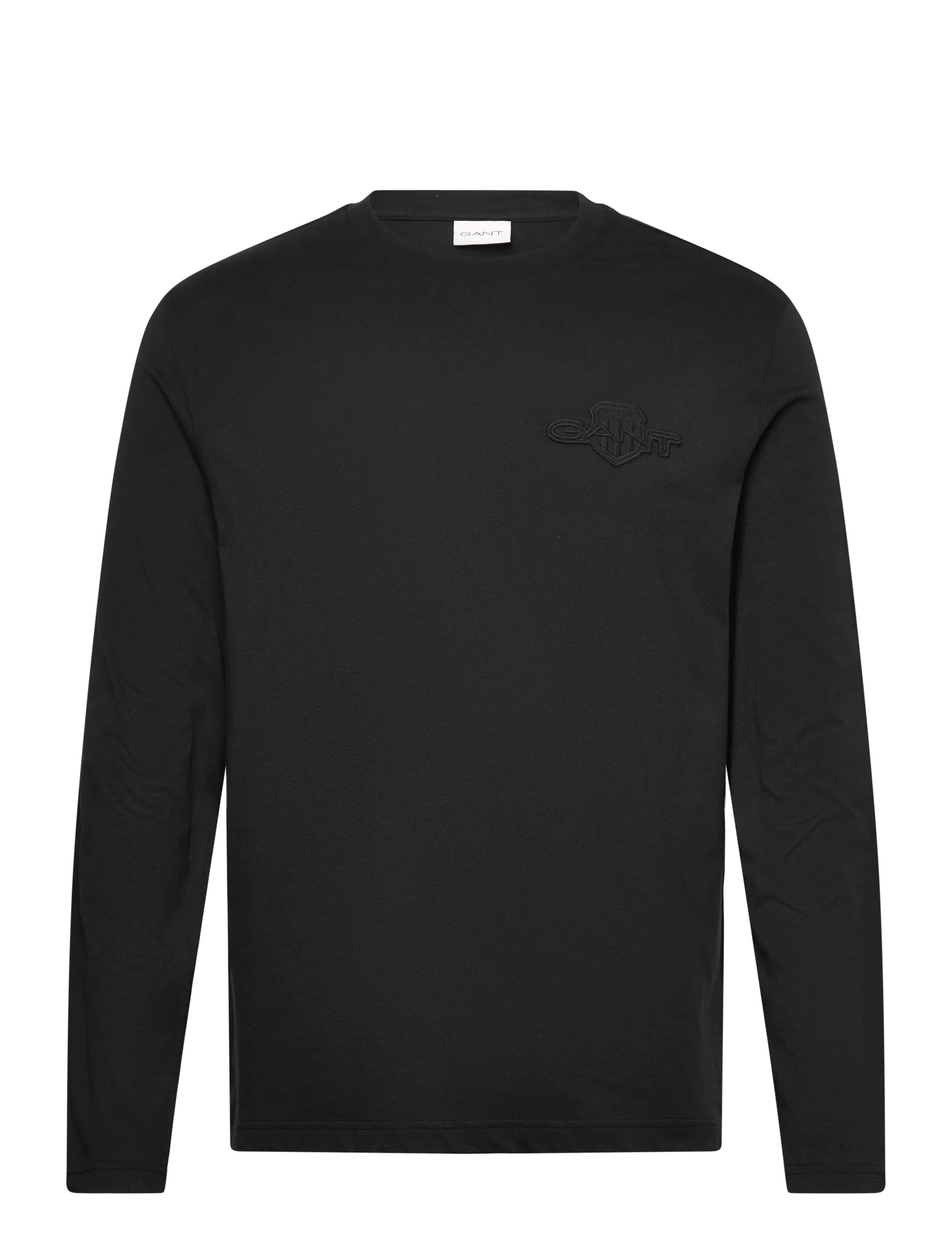 Gant REG TONAL SHIELD LS T-SHIRT - Gant - BLACK / black