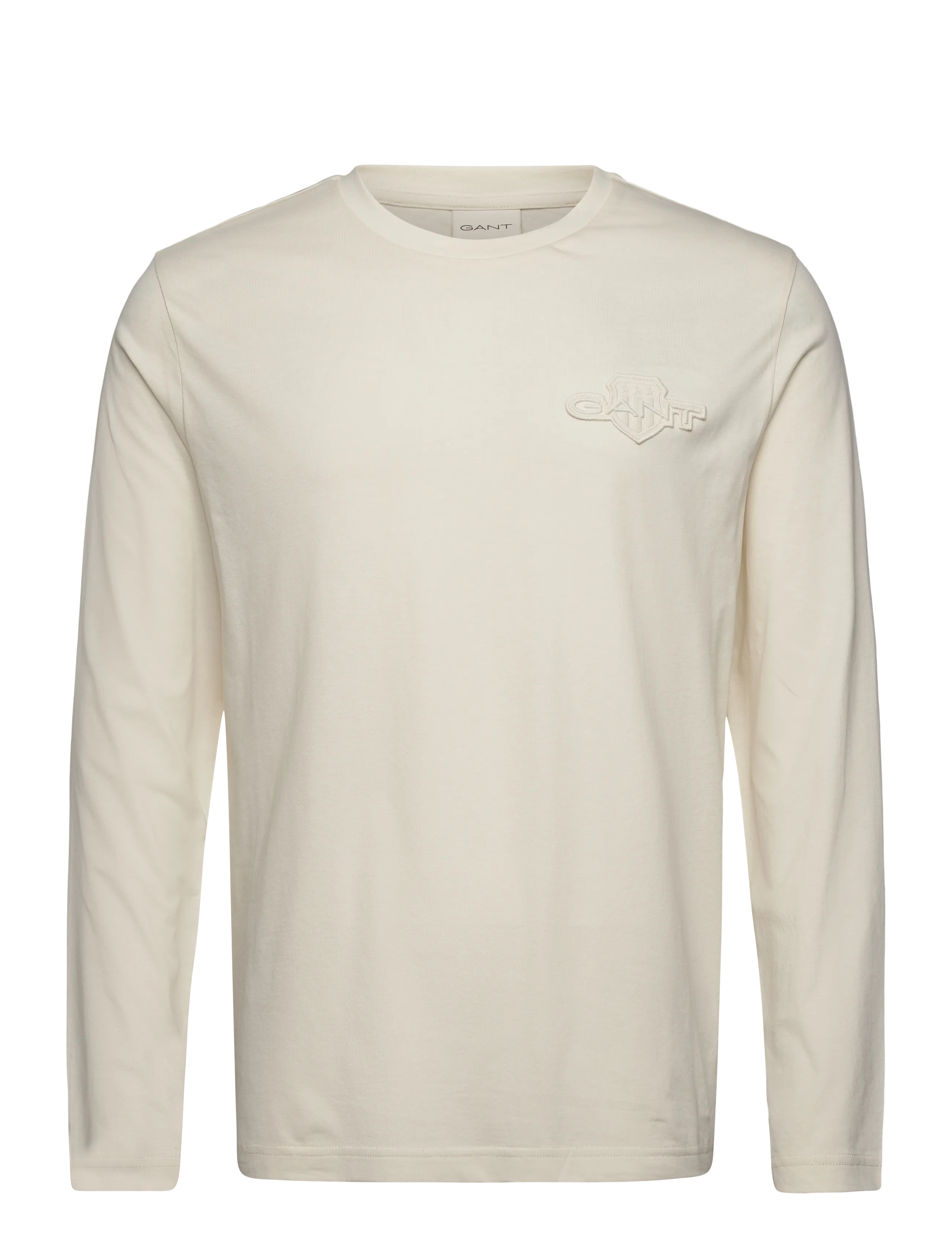 Gant REG TONAL SHIELD LS T-SHIRT - Gant - CREAM / cream