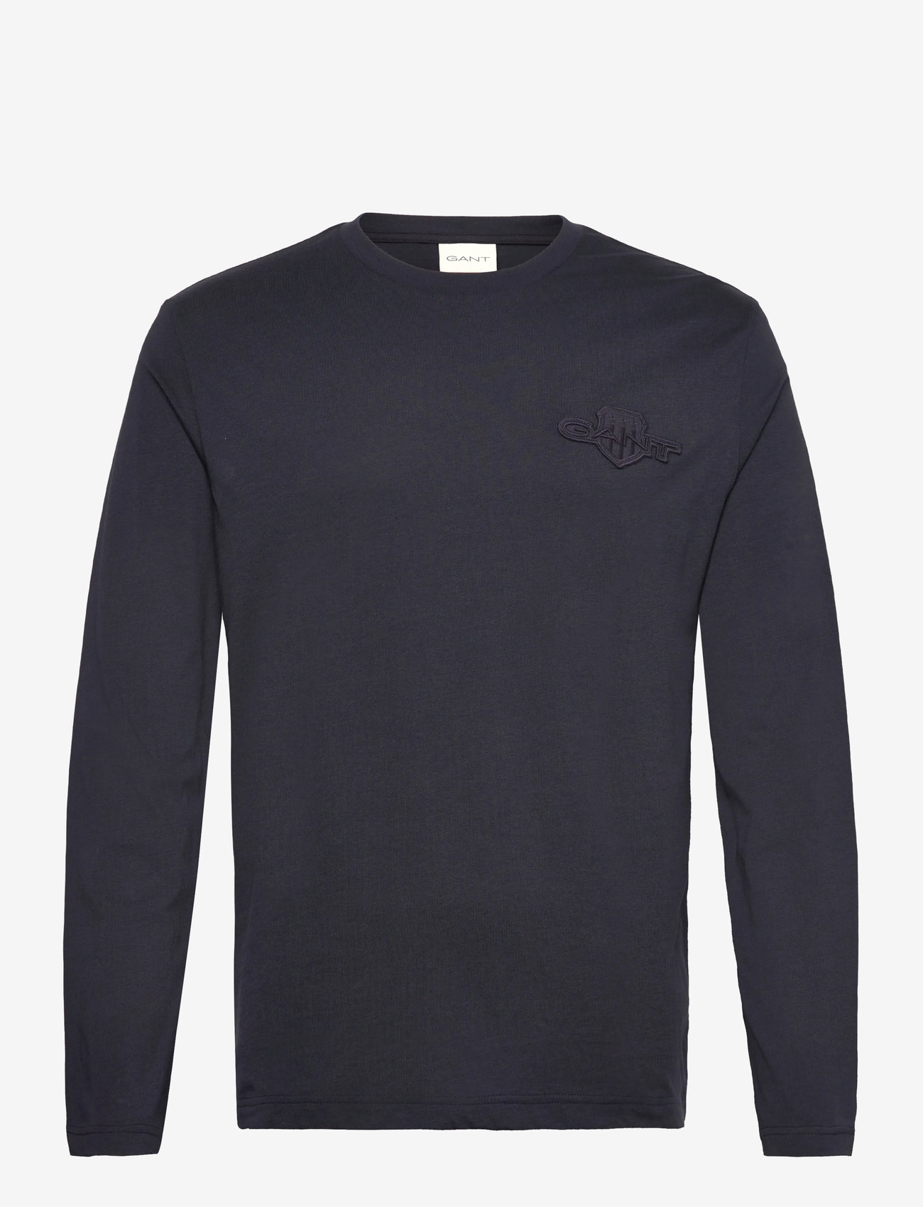 GANT - REG TONAL SHIELD LS T-SHIRT - pikkade varrukatega t-särgid - evening blue - 0