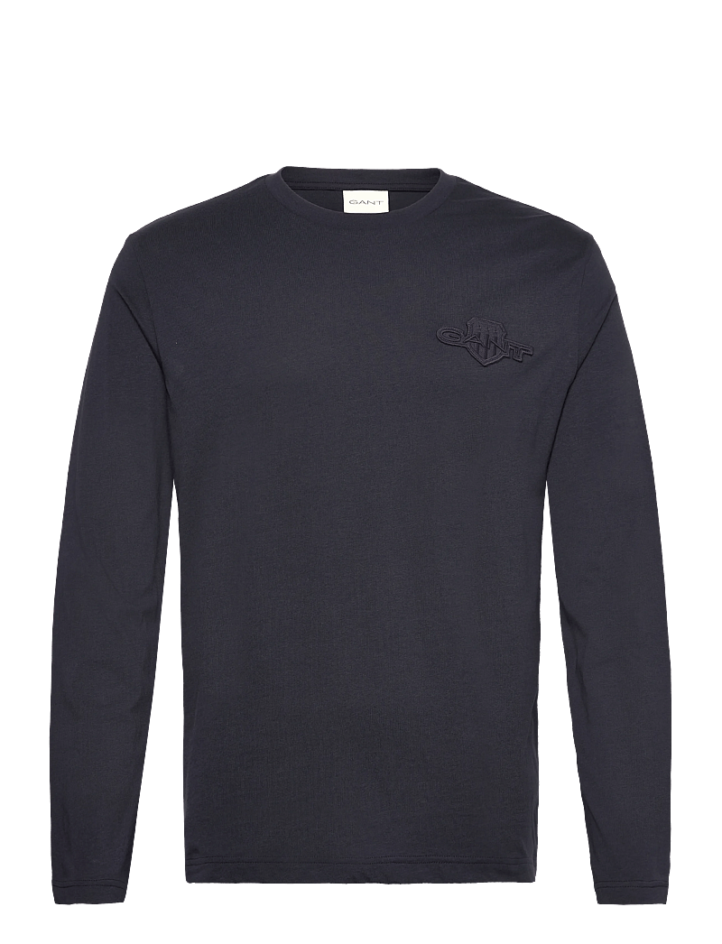 GANT - REG TONAL SHIELD LS T-SHIRT - pikkade varrukatega t-särgid - evening blue - 0