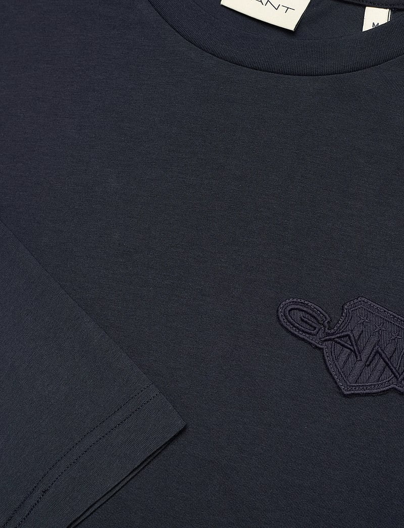 GANT - REG TONAL SHIELD LS T-SHIRT - pikkade varrukatega t-särgid - evening blue - 2