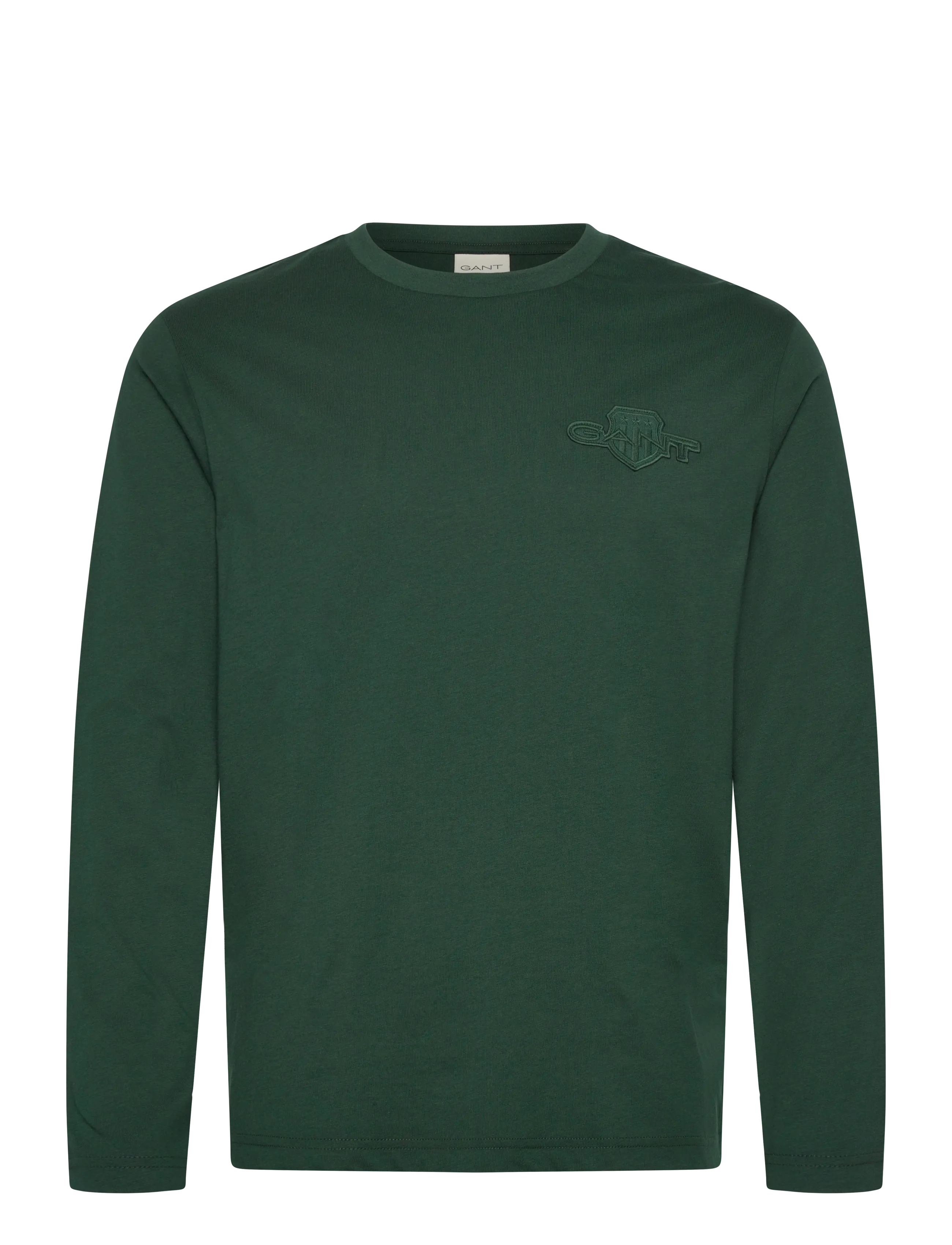Gant REG TONAL SHIELD LS T-SHIRT - Gant - TARTAN GREEN / green